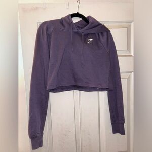 Purple Gymshark cropped hoodie